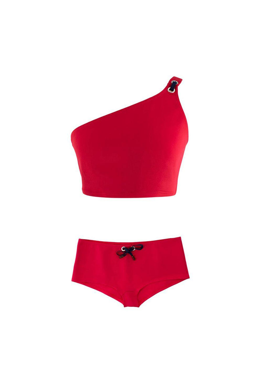 Vilebrequin Red One Shoulder Bikini Set