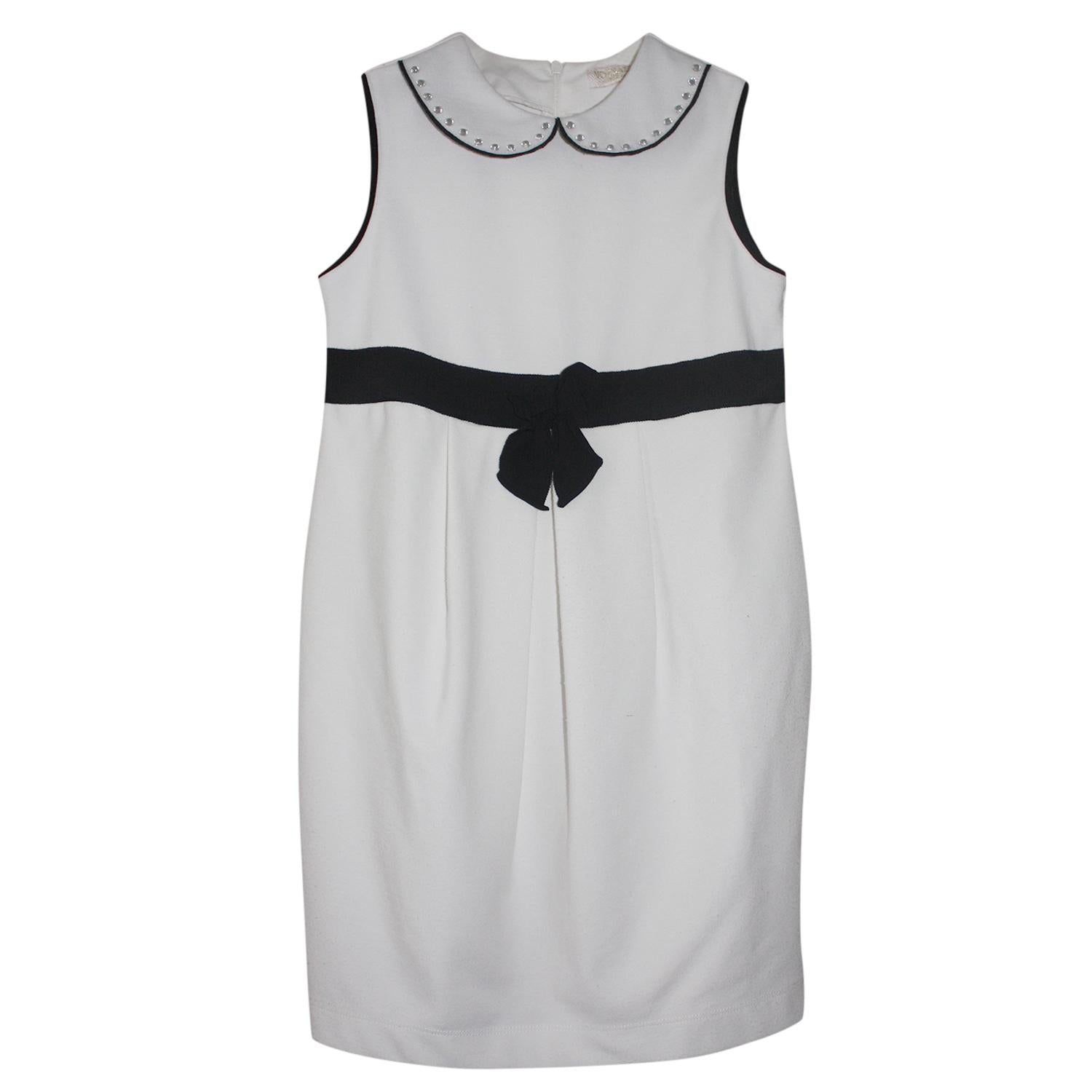Monnalisa Chic Girl's White Embellished Dress