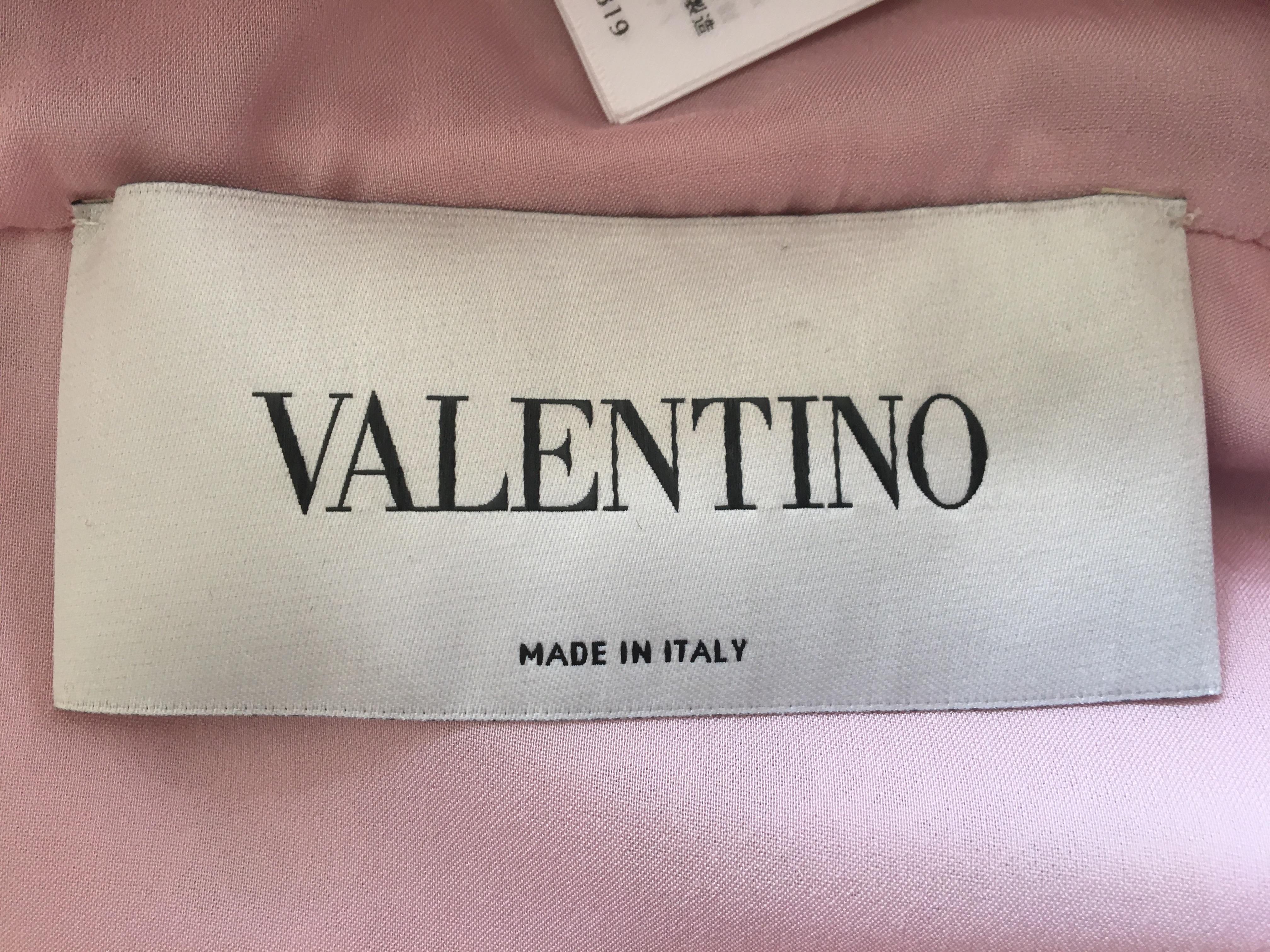 Valentino Scalloped Lace A-line Minidress In Pink