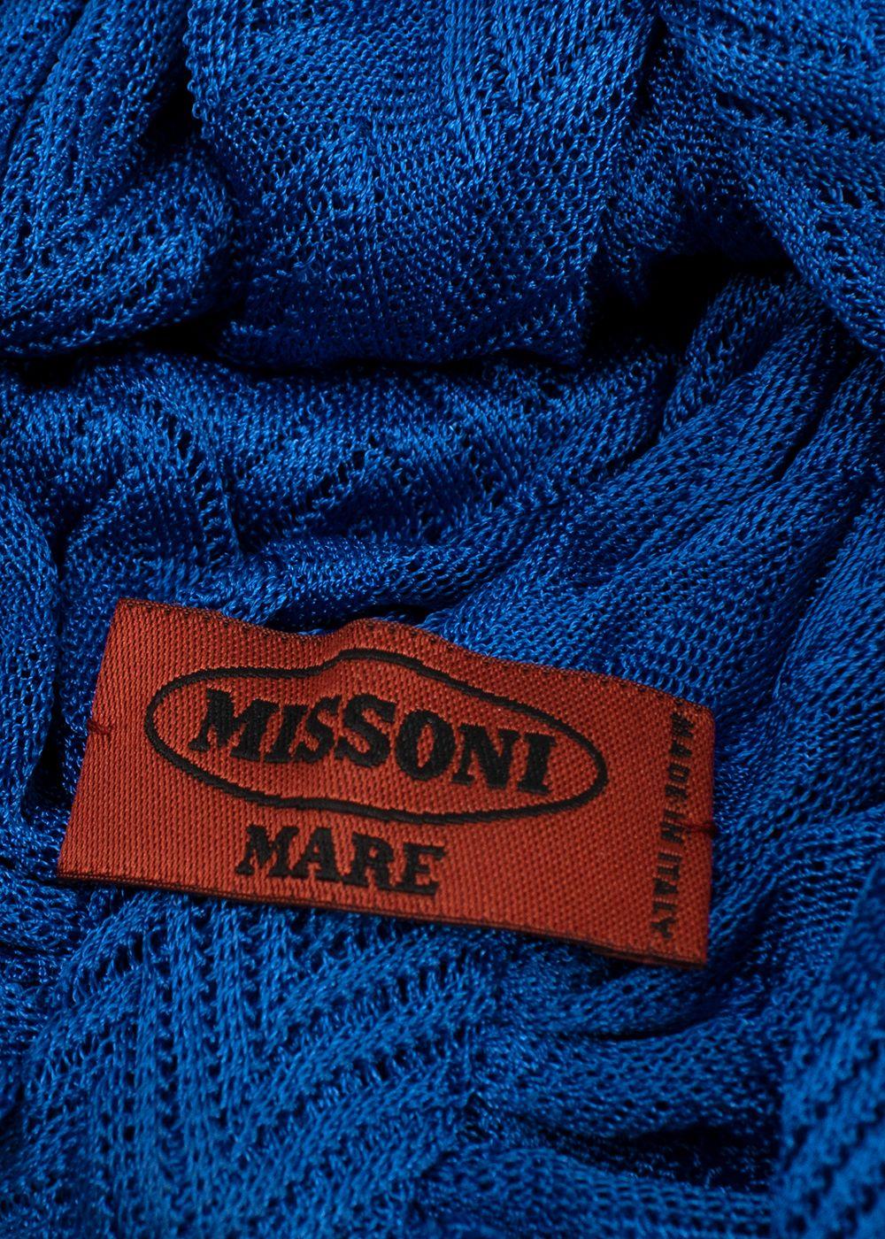 Missoni Blue Zig-zag Knit Turban