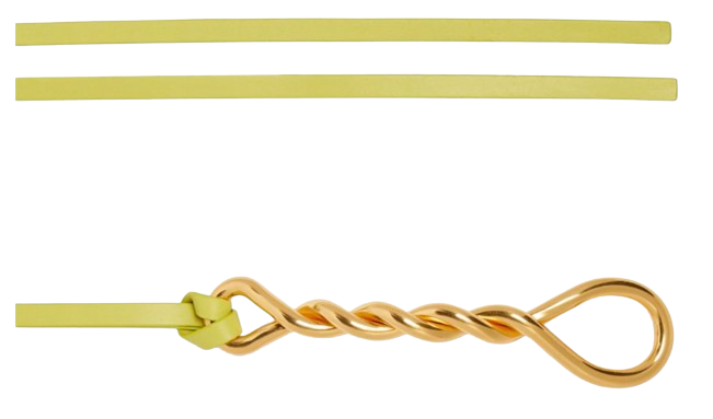 Bottega Veneta Lime Green Twisted Buckle Double Strap Belt