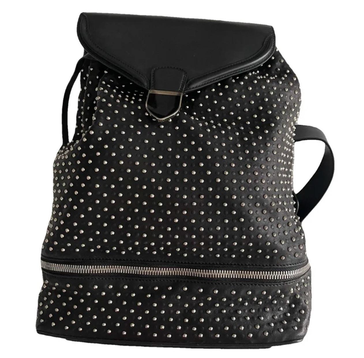 Alexander McQueen Black Leather Backpack