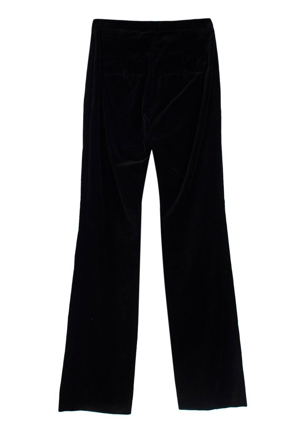 Paco Rabanne Black Velvet Straight Leg Trousers