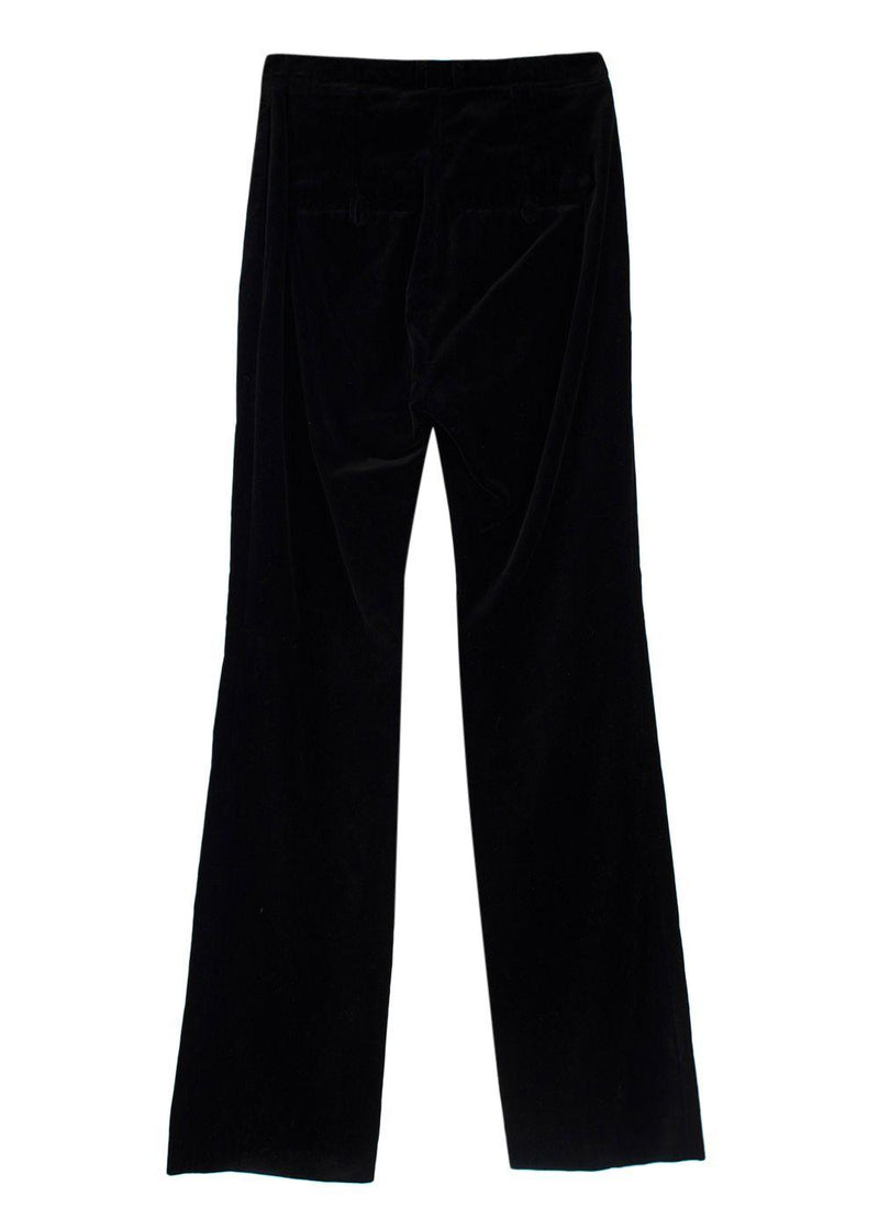 Paco Rabanne Black Velvet Straight Leg Trousers