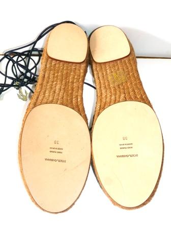 Dolce & Gabbana Anchor Embroidered fringed leather espadrilles