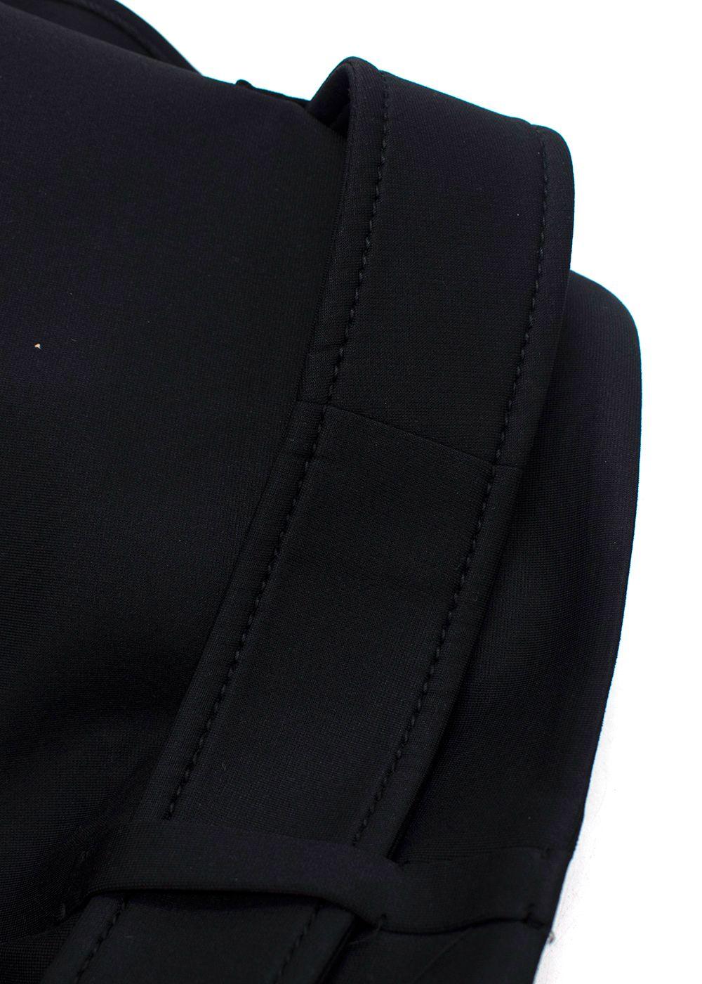 Prada Black Technical Jersey Ruffle Mini Skirt