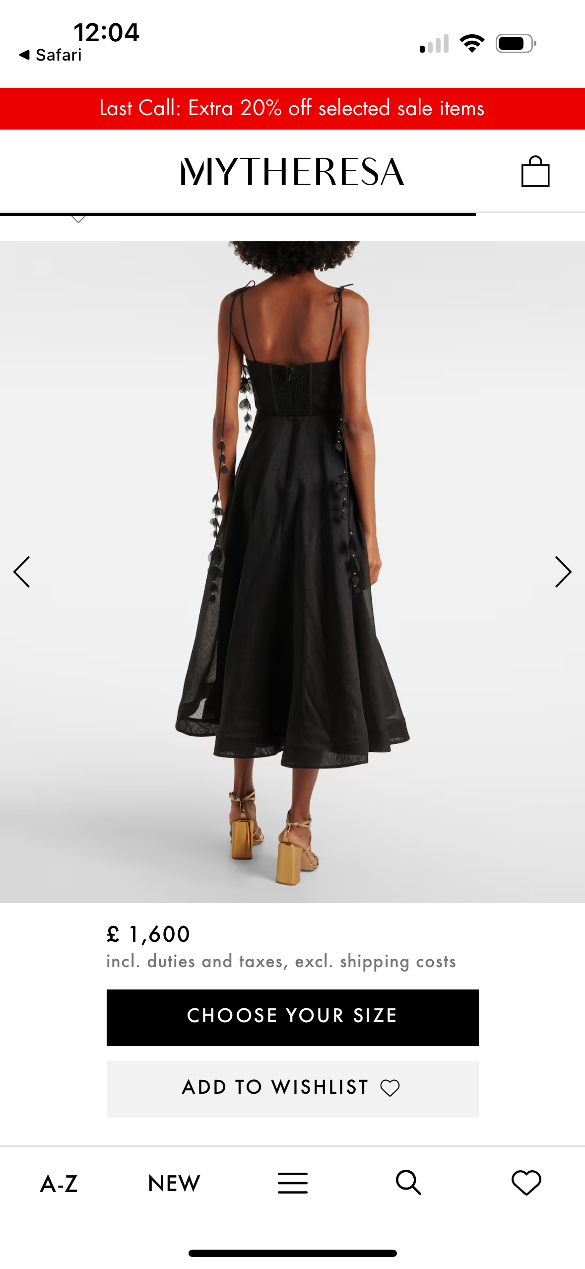 Zimmermann  Floral Linene Black Midi Dress