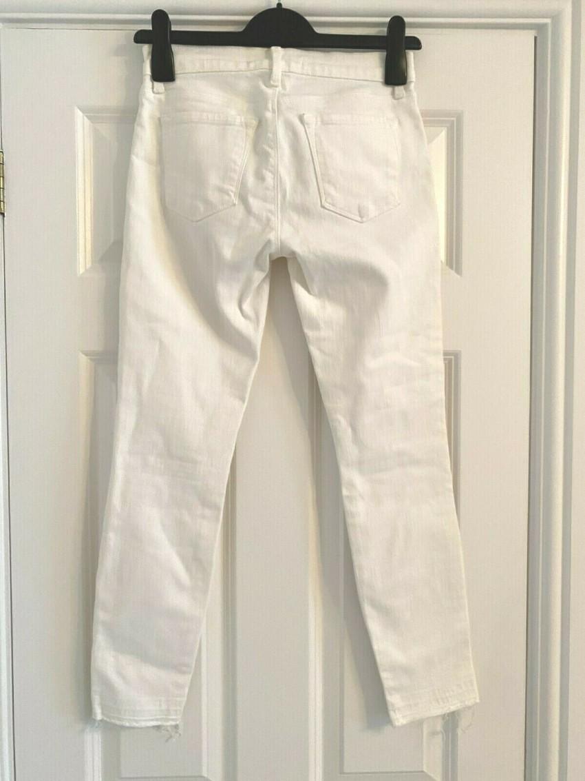J Brand White Distressed Skinny Jeans