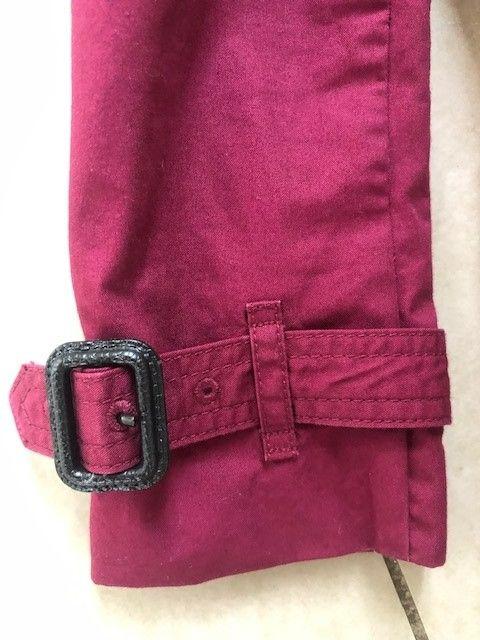 pink cotton gabardine trench coat