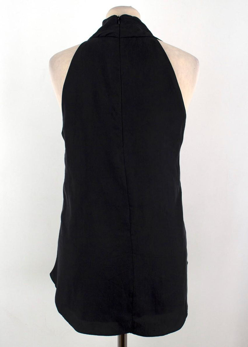 Carven Haut Twill High-neck Sleeveless Top