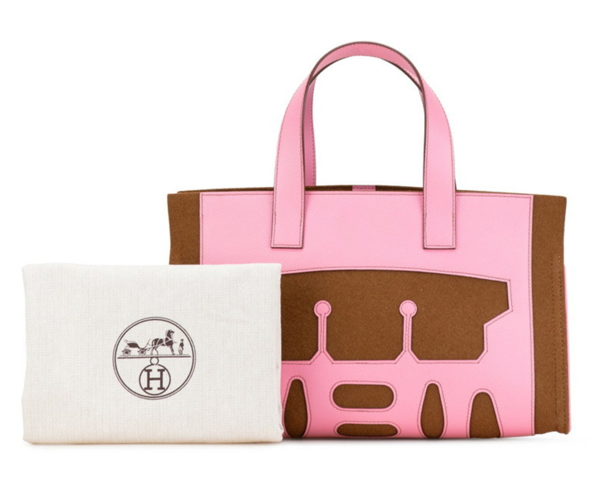 Hermes Petit H Felt and Epsom Bag