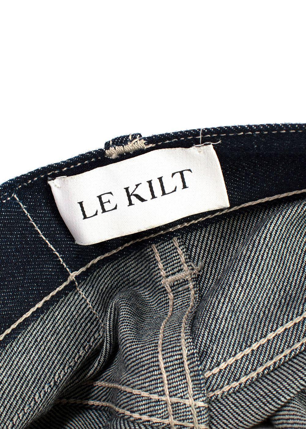 Le Kilt Darkwash Denim Skirt