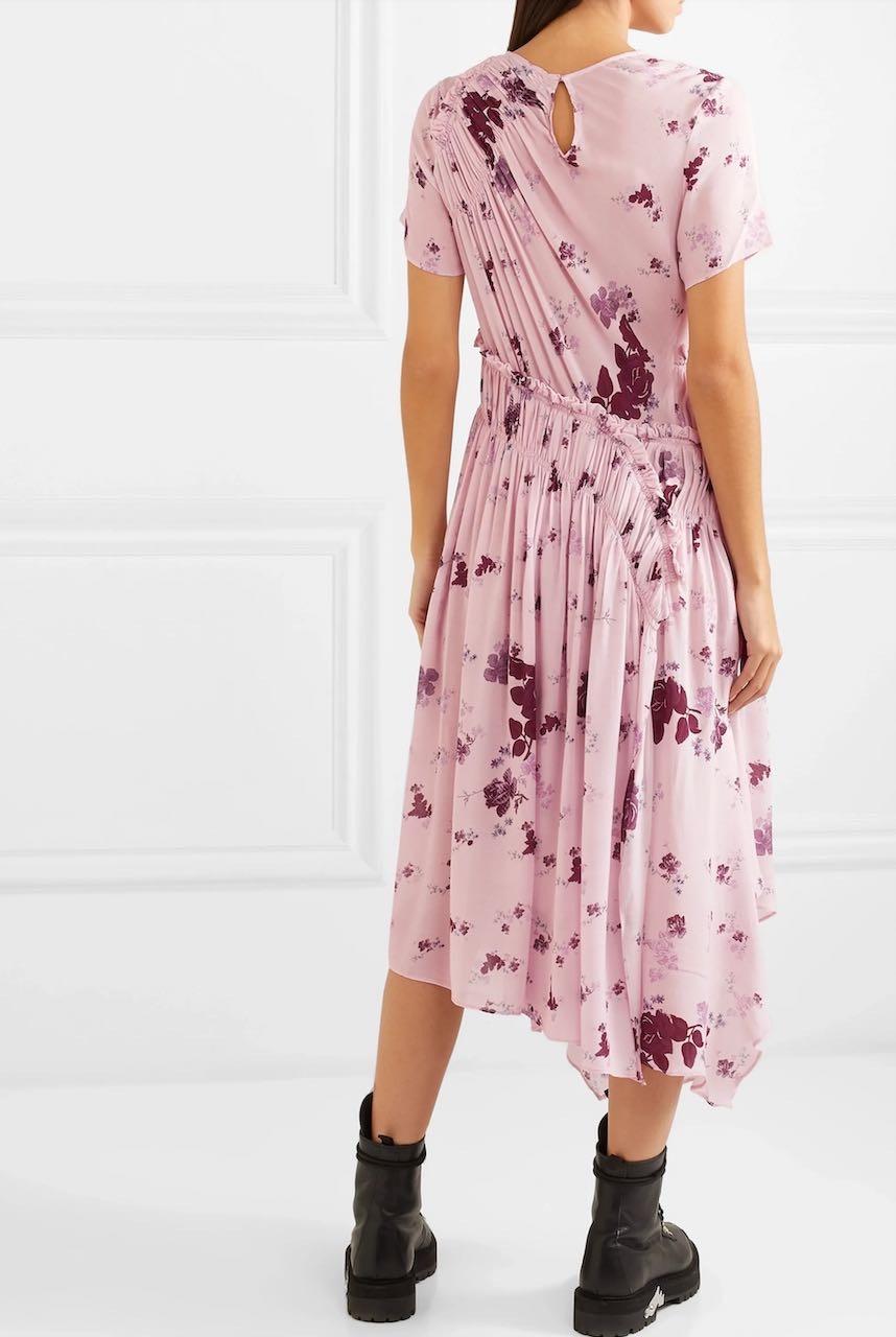 Line pink floral asymmetric Lois dress