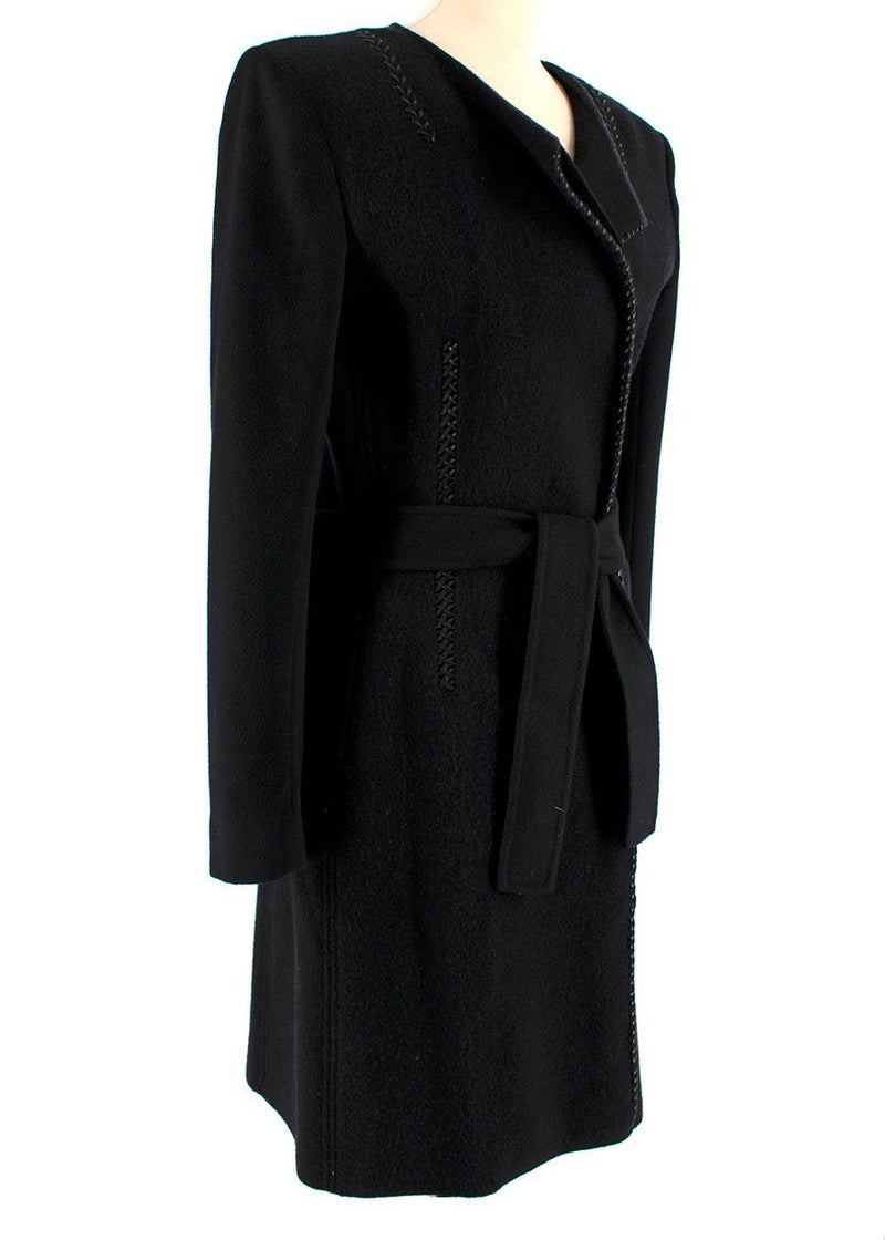 Black knotted rope coat
