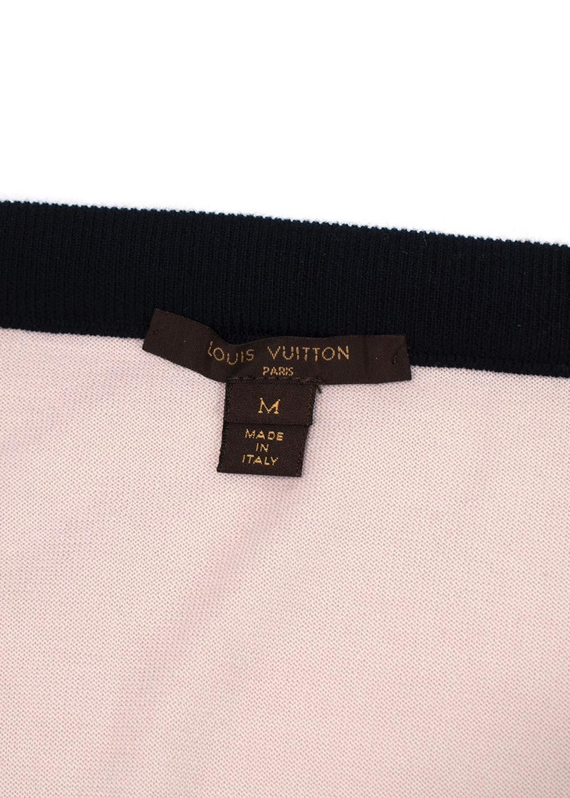 Louis Vuitton Beige Striped Tie-neck Dress