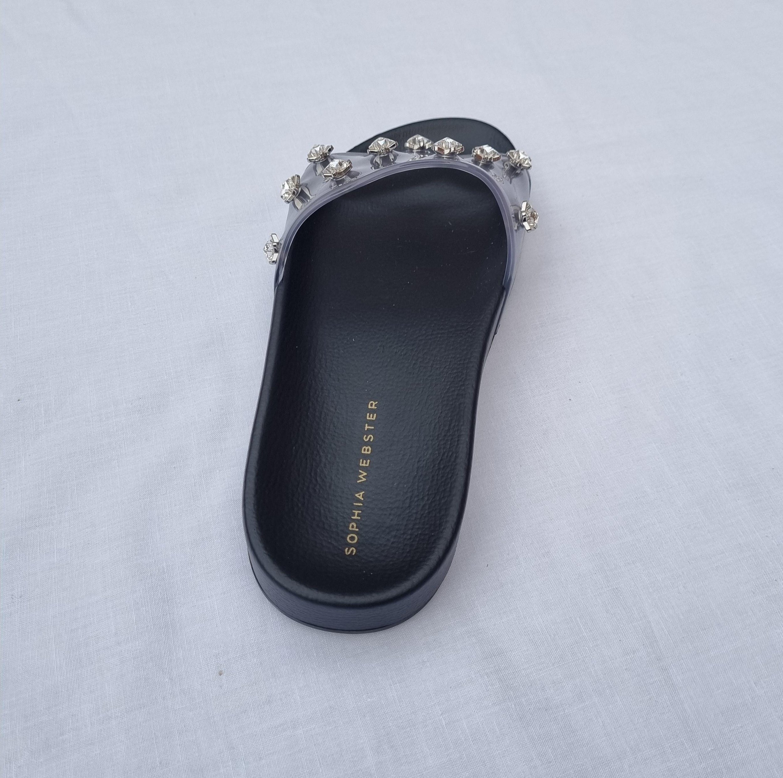 Dina Gem Embellished PVC Sliders