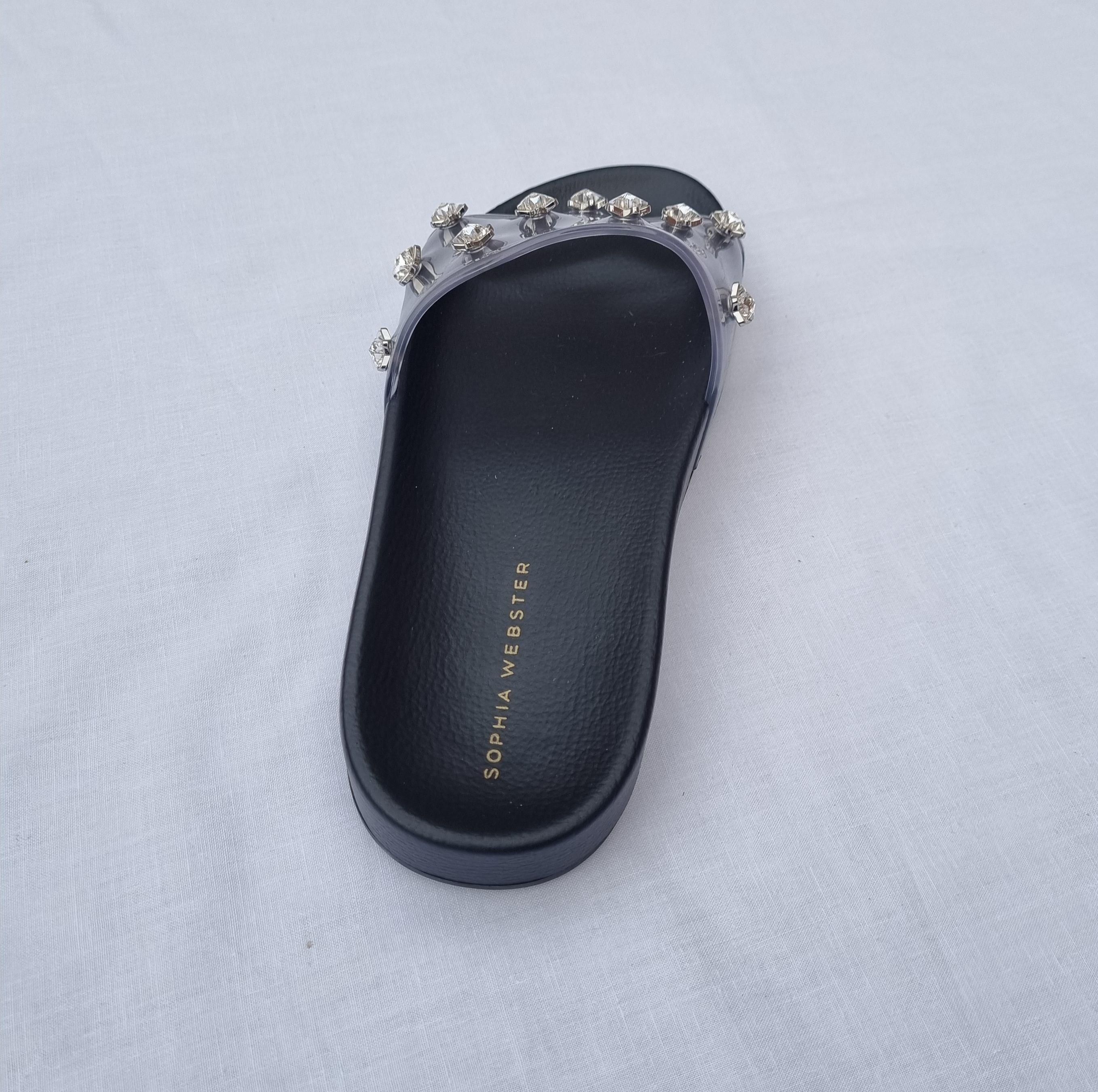 Dina Gem Embellished PVC Sliders