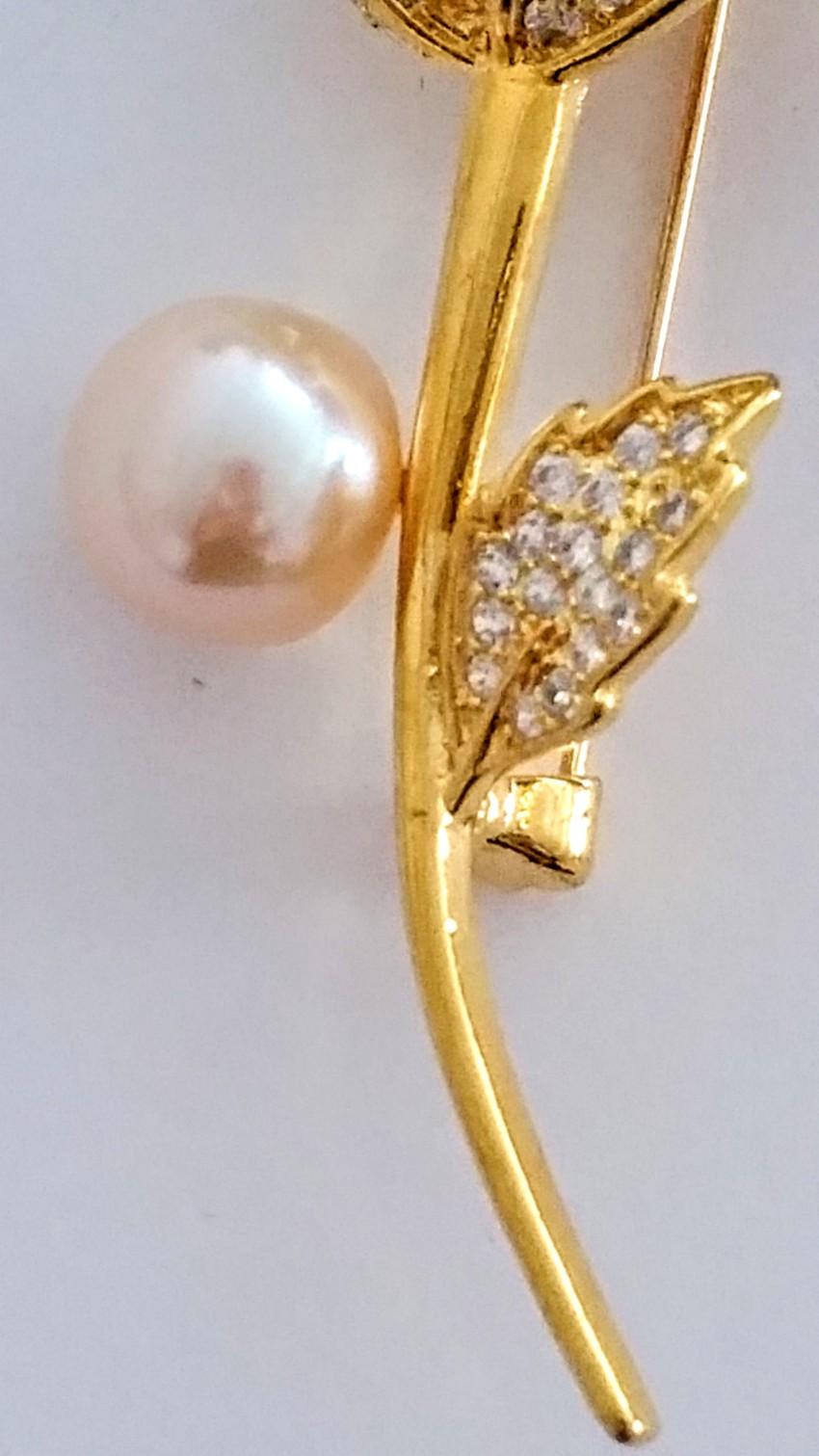 Bespoke Crystal Embellished Rose Brooch