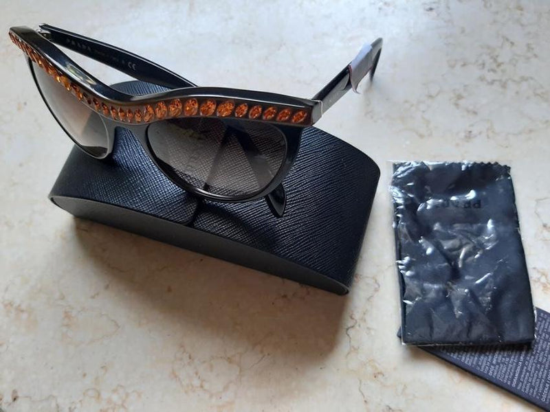 Prada Black Limited Edition Crystal Embellished Sunglasses