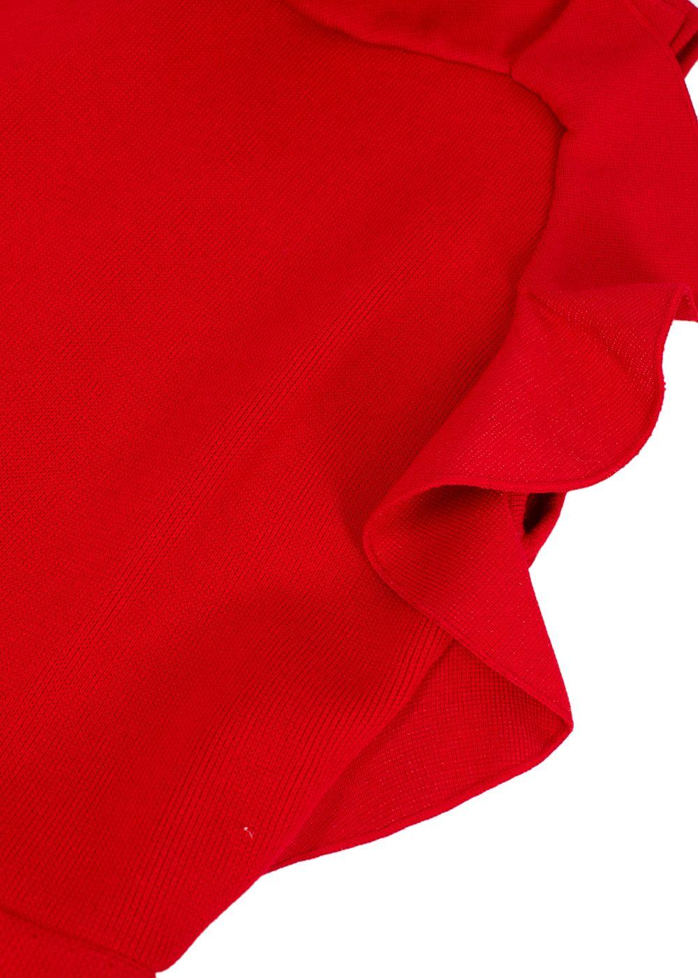 Giambattista Valli Red Ruffle Trimmed Skater Dress