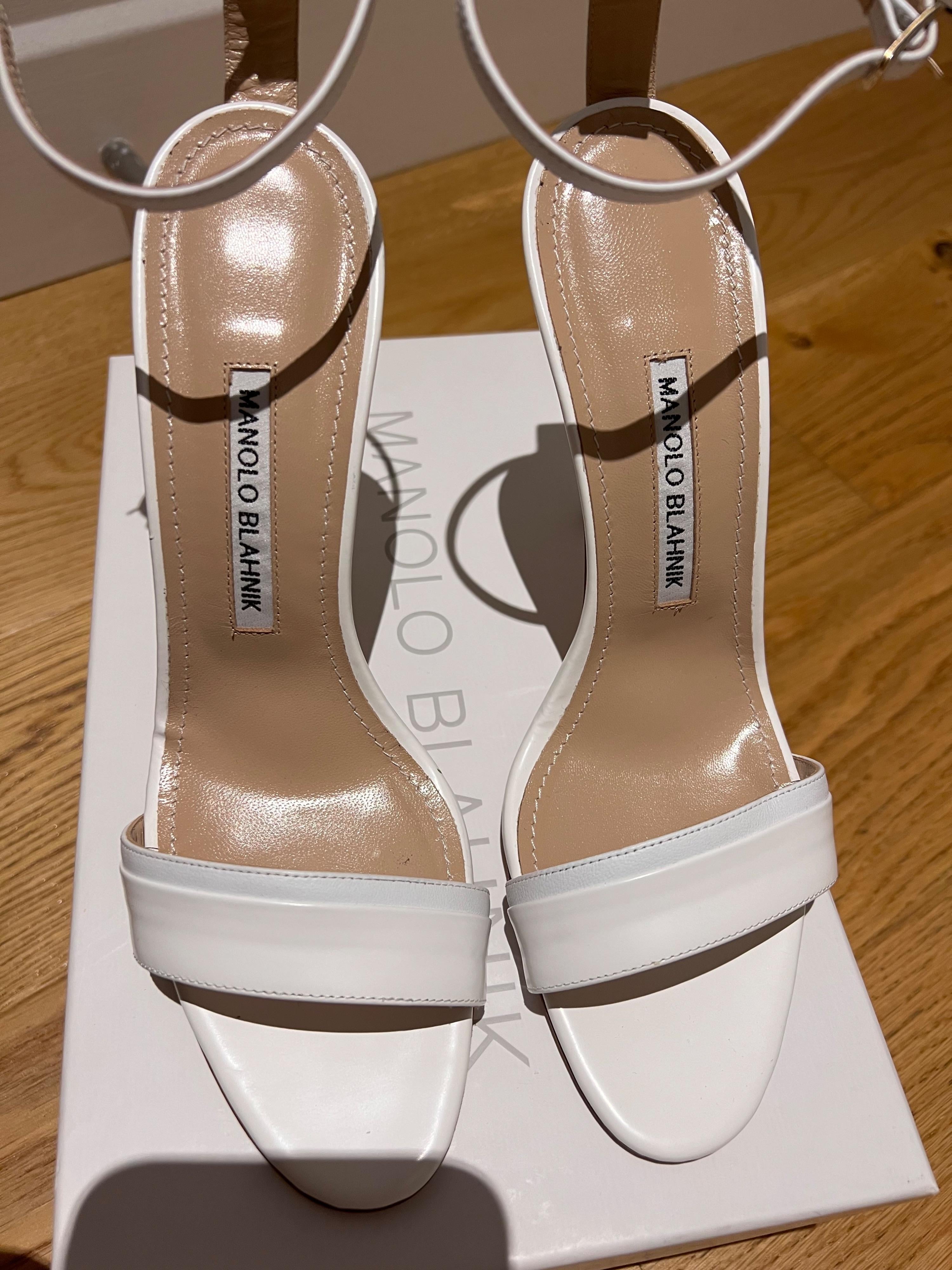 White Leather Spezia 115 Sandals