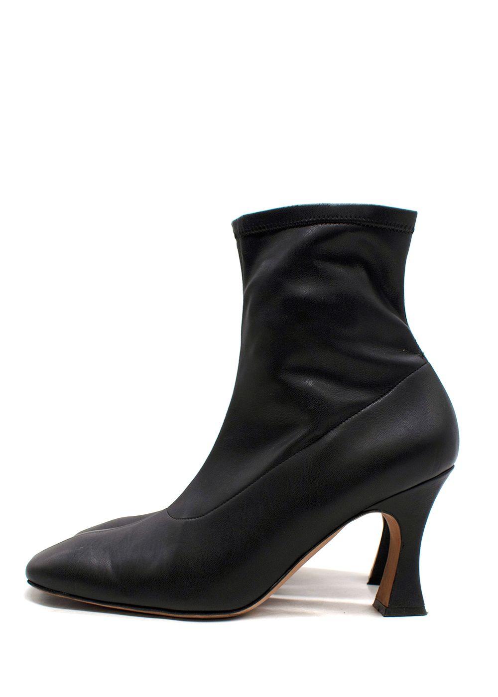 A.W.A.K.E Mode Black Leather Ankle Boots