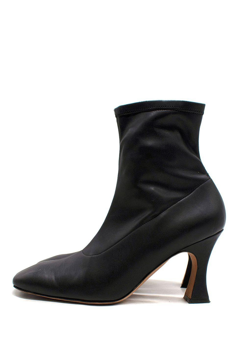 A.W.A.K.E Mode Black Leather Ankle Boots