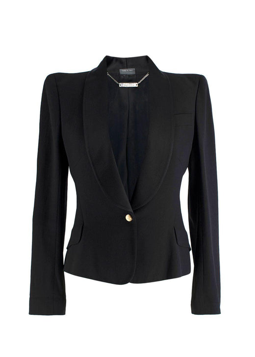 Alexander McQueen Black Blazer with Gold Button Fastening