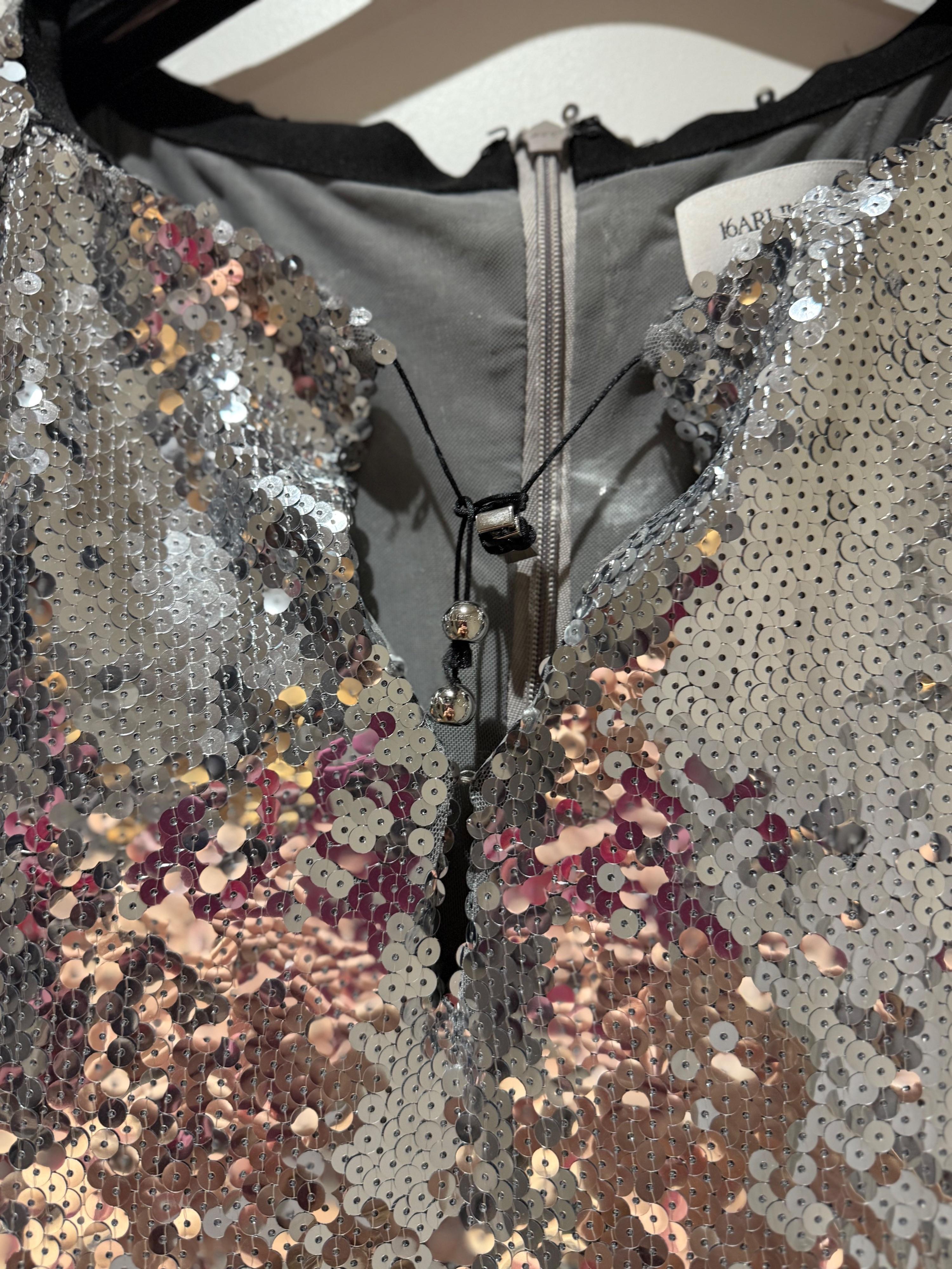 16Arlington Silver Sequin Solare Gown