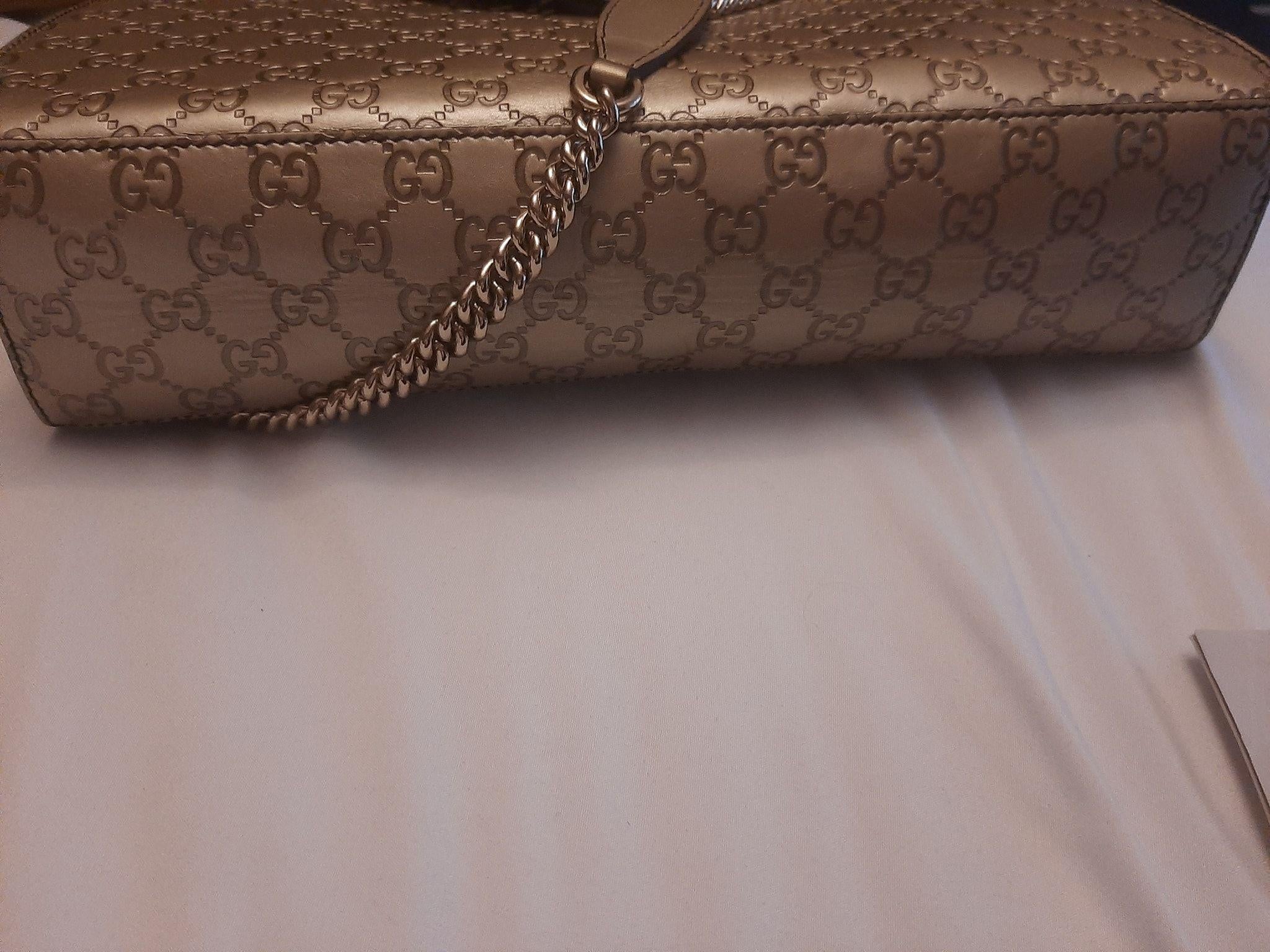Metallic gold leather large Emily bag