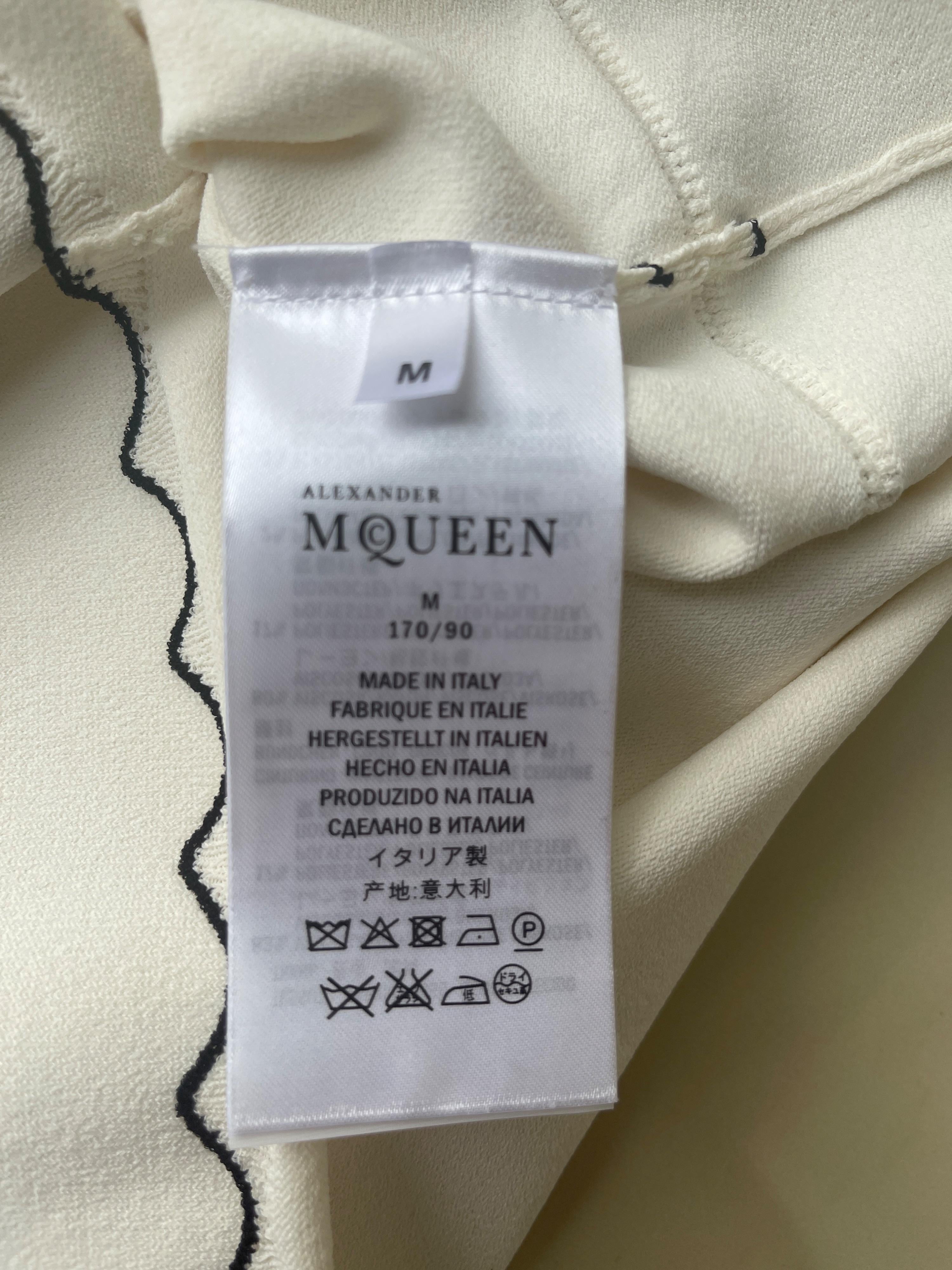 Alexander McQueen White Cut Out Midi Skirt