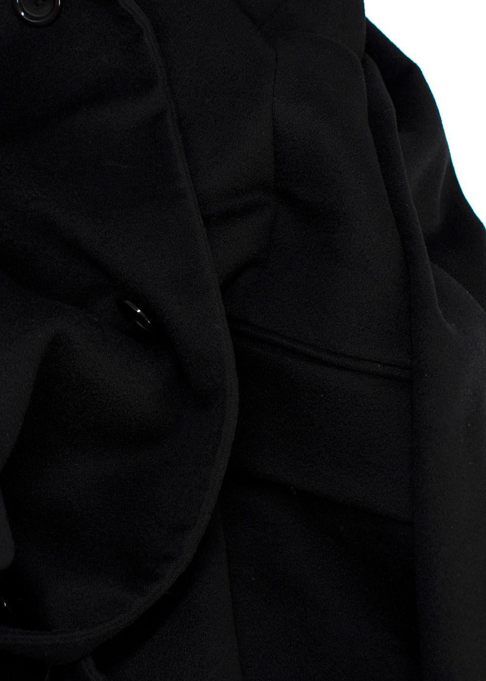 Torrente Black Wool Longline Coat