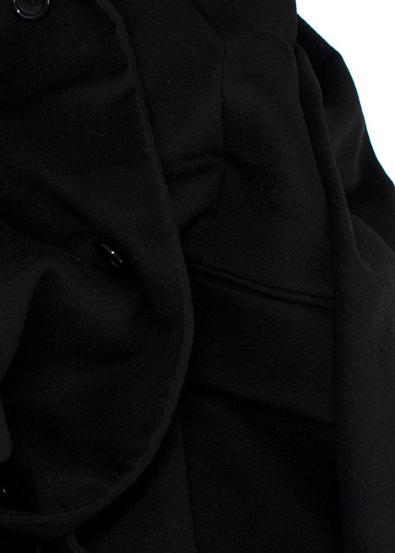 Torrente Black Wool Longline Coat
