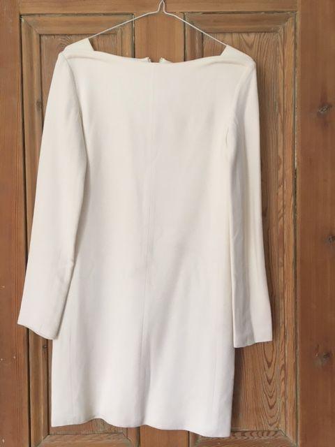Cream crepe shift dress