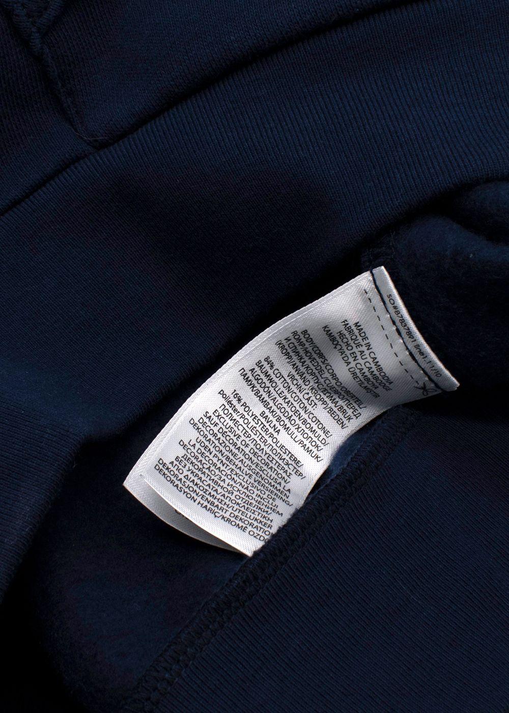 Polo Ralph Lauren Navy Cricket-Striped Hooded Sweatshirt