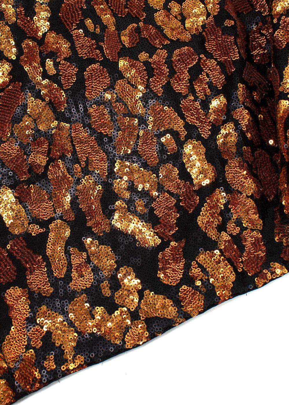 Balmain sequin bronze  & gold mini dress