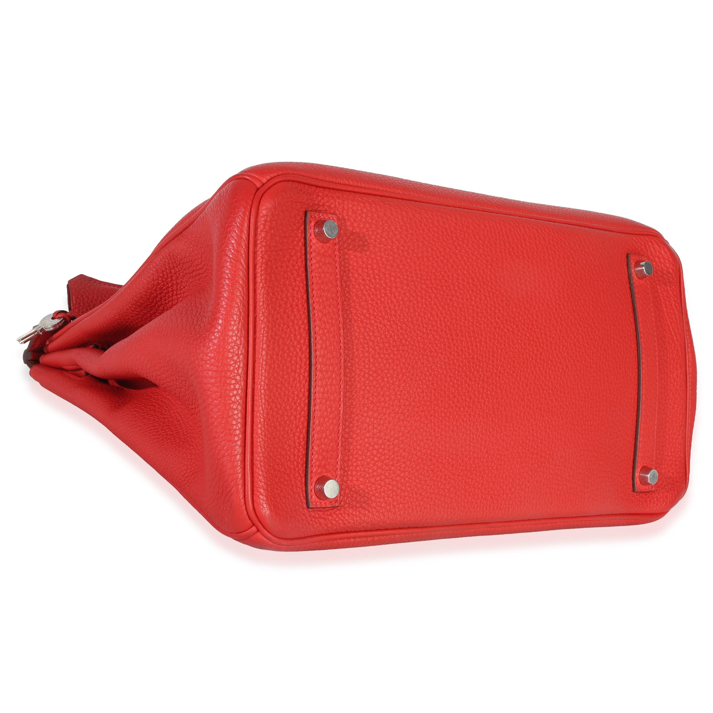 Hermès Togo Birkin 35 PHW Rouge Casaque