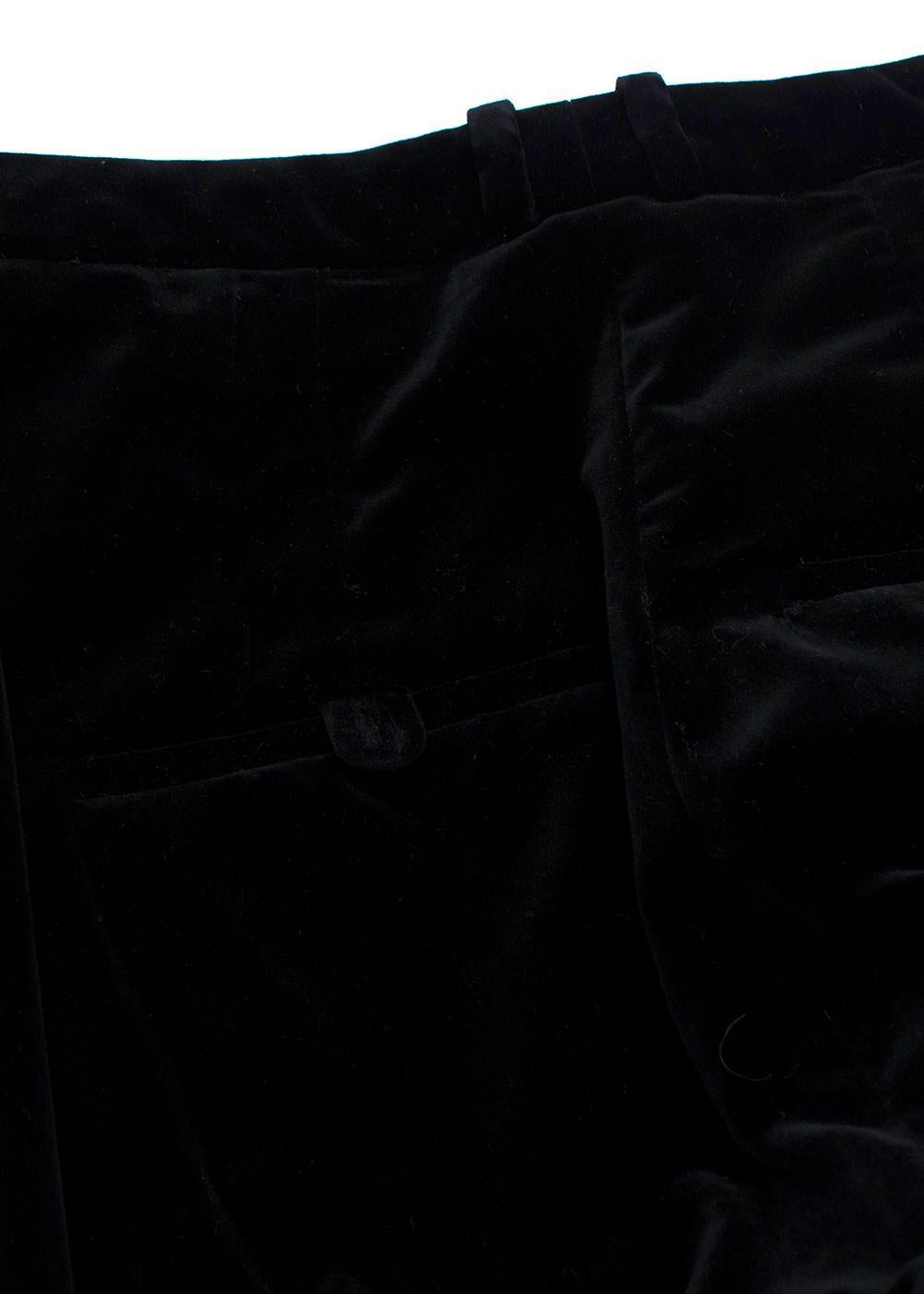 Paco Rabanne Black Velvet Straight Leg Trousers