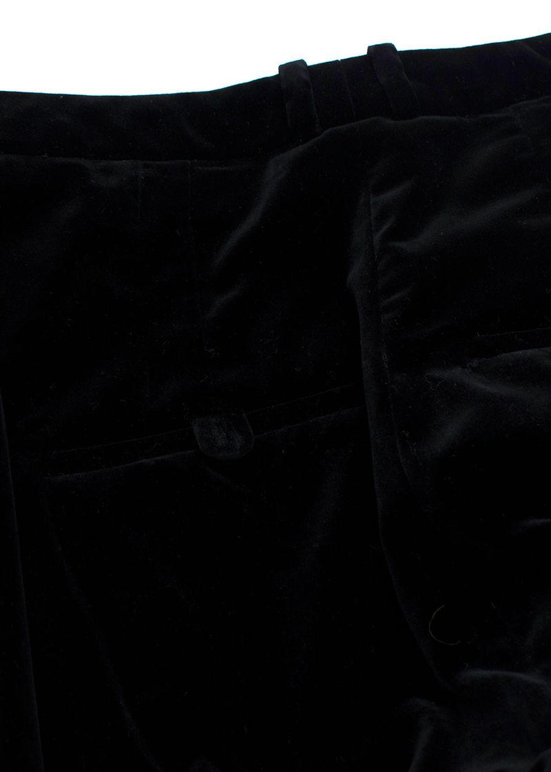 Paco Rabanne Black Velvet Straight Leg Trousers