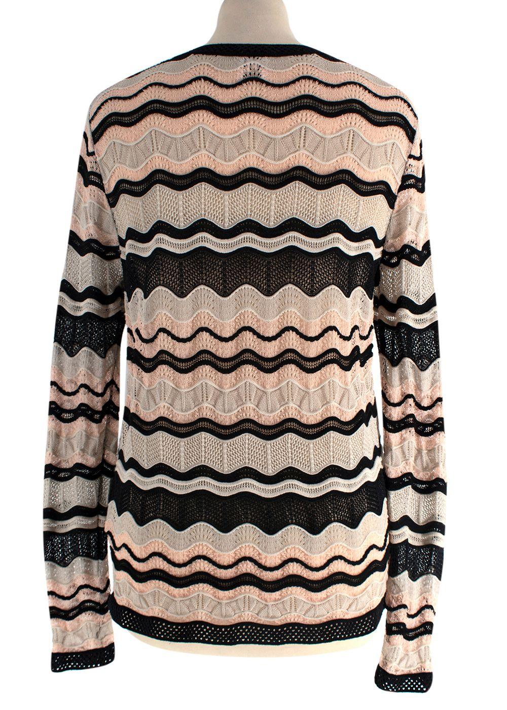 Missoni Pink Zig Zag Lightweight Knit Top