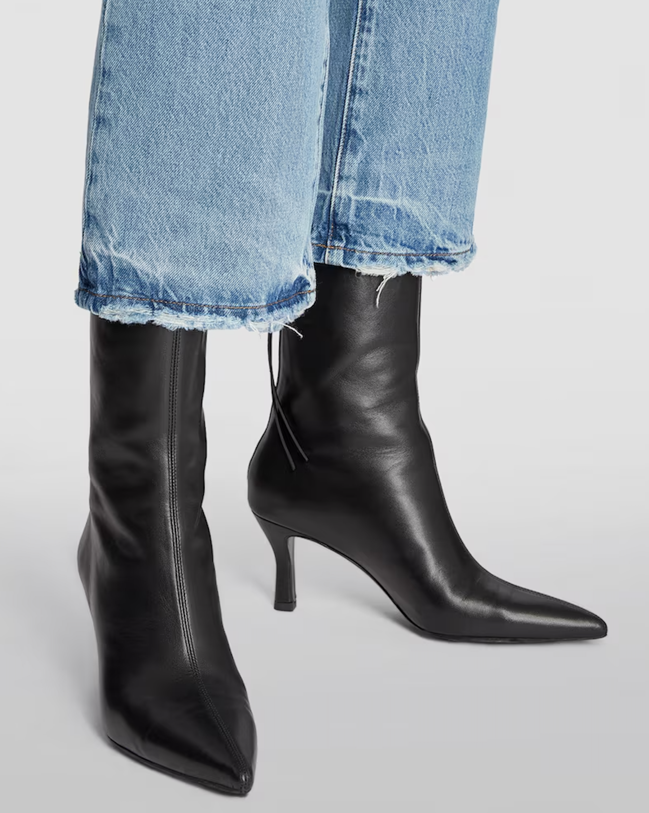 Maje Leather Ankle Boots 75