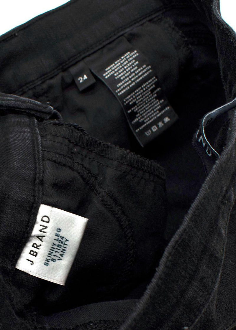 Black Washed Skinny Leg Jeans
