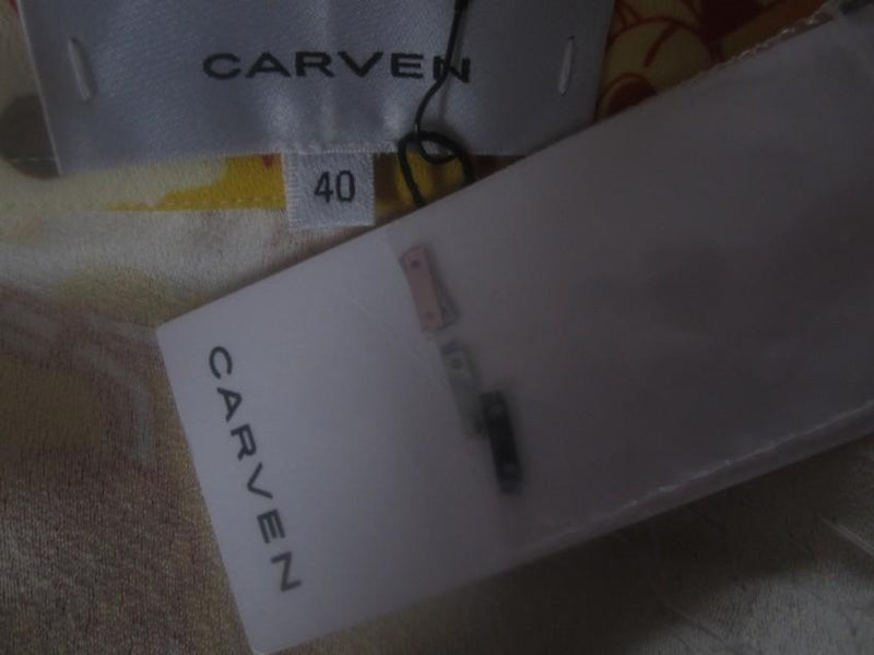 Carven Robot Flower Crepe Skirt