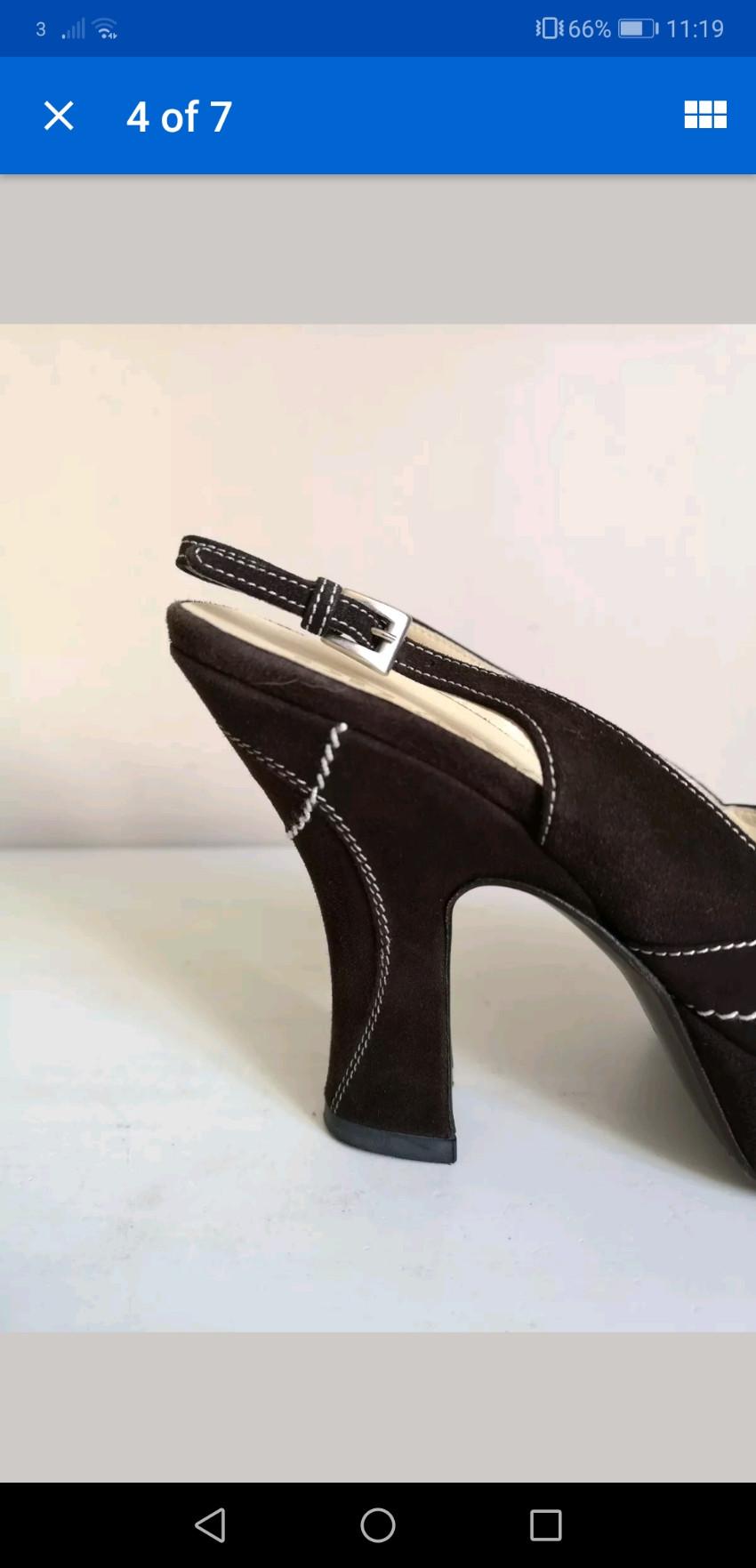 Prada Suede Peep Toe Sandals