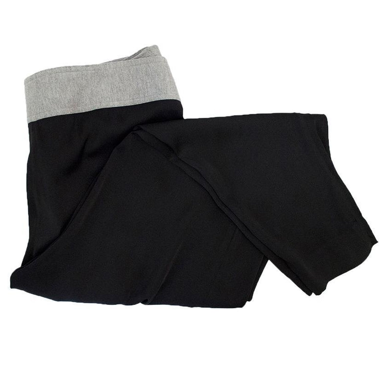 Robert Rodriguez Black Silk Blend Trousers with Grey Waist