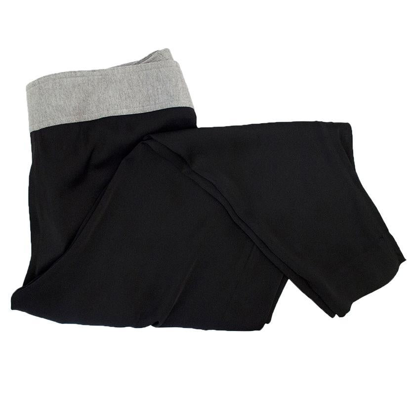 Robert Rodriguez Black Silk Blend Trousers with Grey Waist