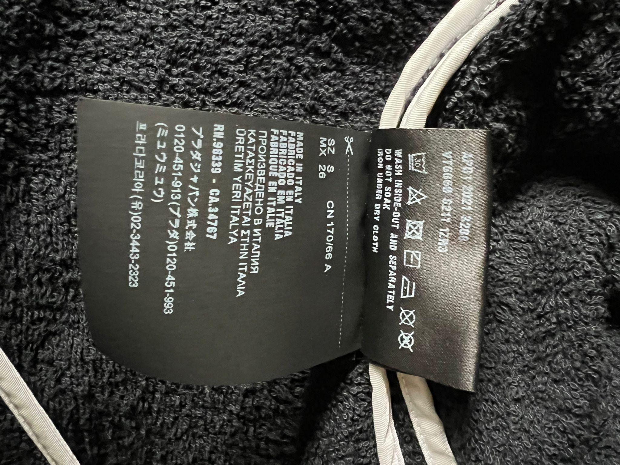 Prada Black Terry Towelling Jacket