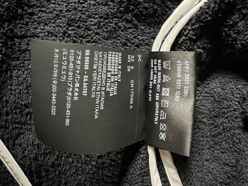 Prada Black Terry Towelling Jacket
