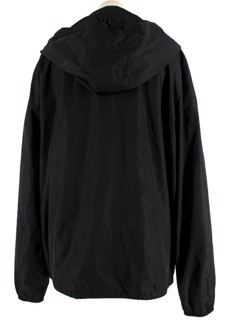 Valentino Black Hooded VLTN Rain Jacket