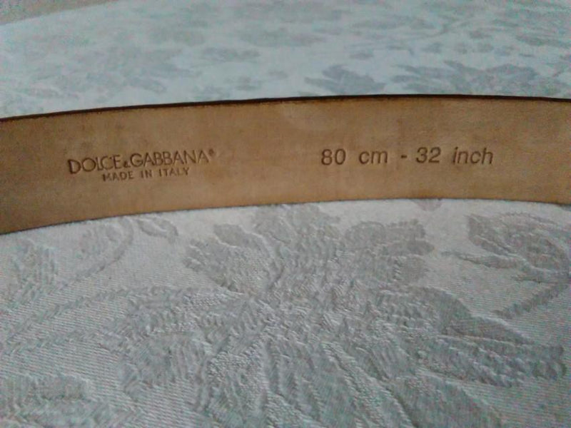 Dolce & Gabbana Brown Python Embellished Belt - Size 80